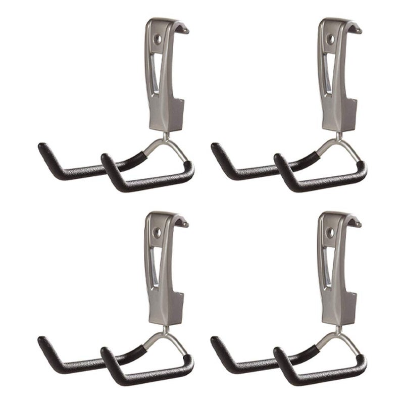 Rubbermaid 1784456 FastTrack Wall Mounted Rope, Hose, or Tool Garage Storage Utility Hook, Supports Up to 25 Pounds Each (4 Pack) - Image 1